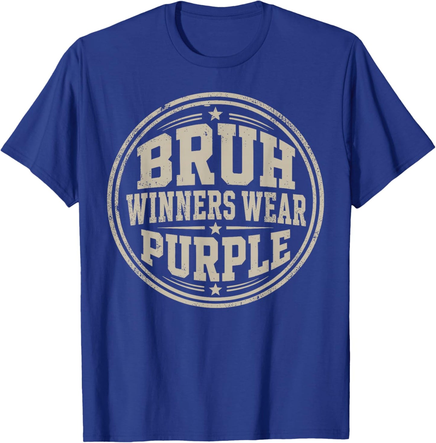 Purple Field Day Team Spirit Bruh Winners Wear Purple T-Shirt - T-Shirt | Royal