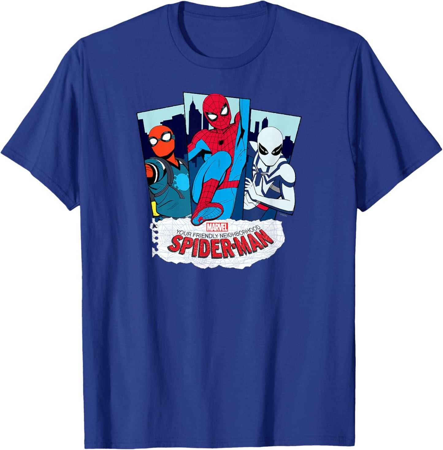 Your Friendly Neighborhood Spider-Man - Suit Panels T-Shirt - T-Shirt | Royal