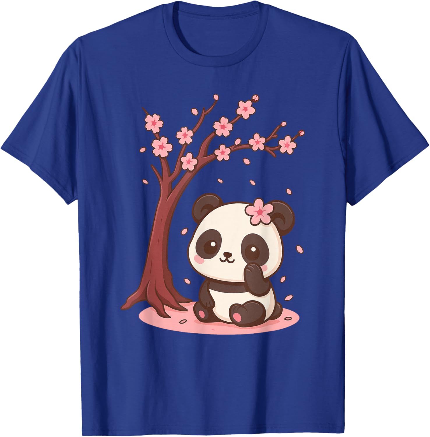 Japanese Panda Kawaii Cherry Blossom Sakura Anime T-Shirt - T-Shirt | Royal