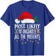 Matching Christmas PJS Most Likely To Organize All Presents T-Shirt - T-Shirt | Royal