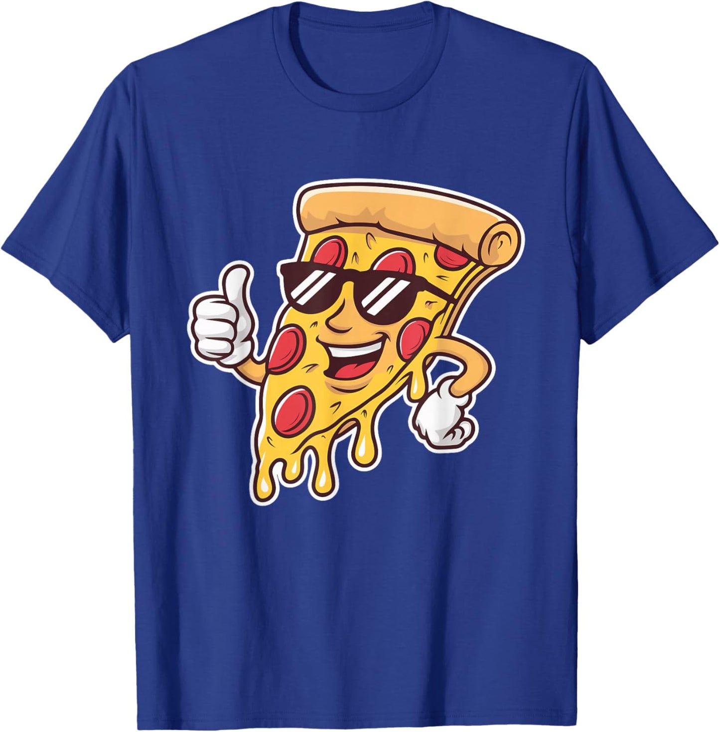Cool Boys and Girls Sunglasses Pizza for fast Food Lovers T-Shirt - T-Shirt | Royal