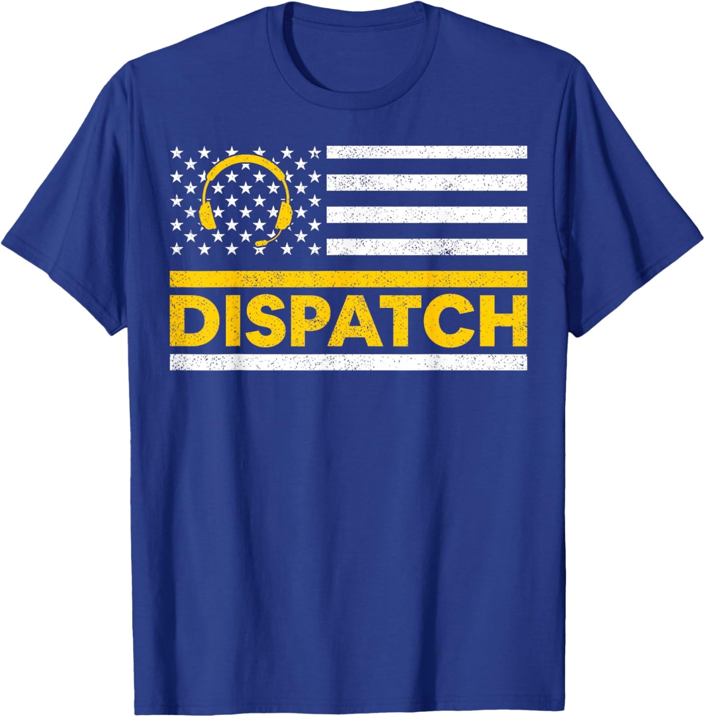 911 Dispatcher Operator USA Flag 4th of July Emergency Call T-Shirt - T-Shirt | Royal