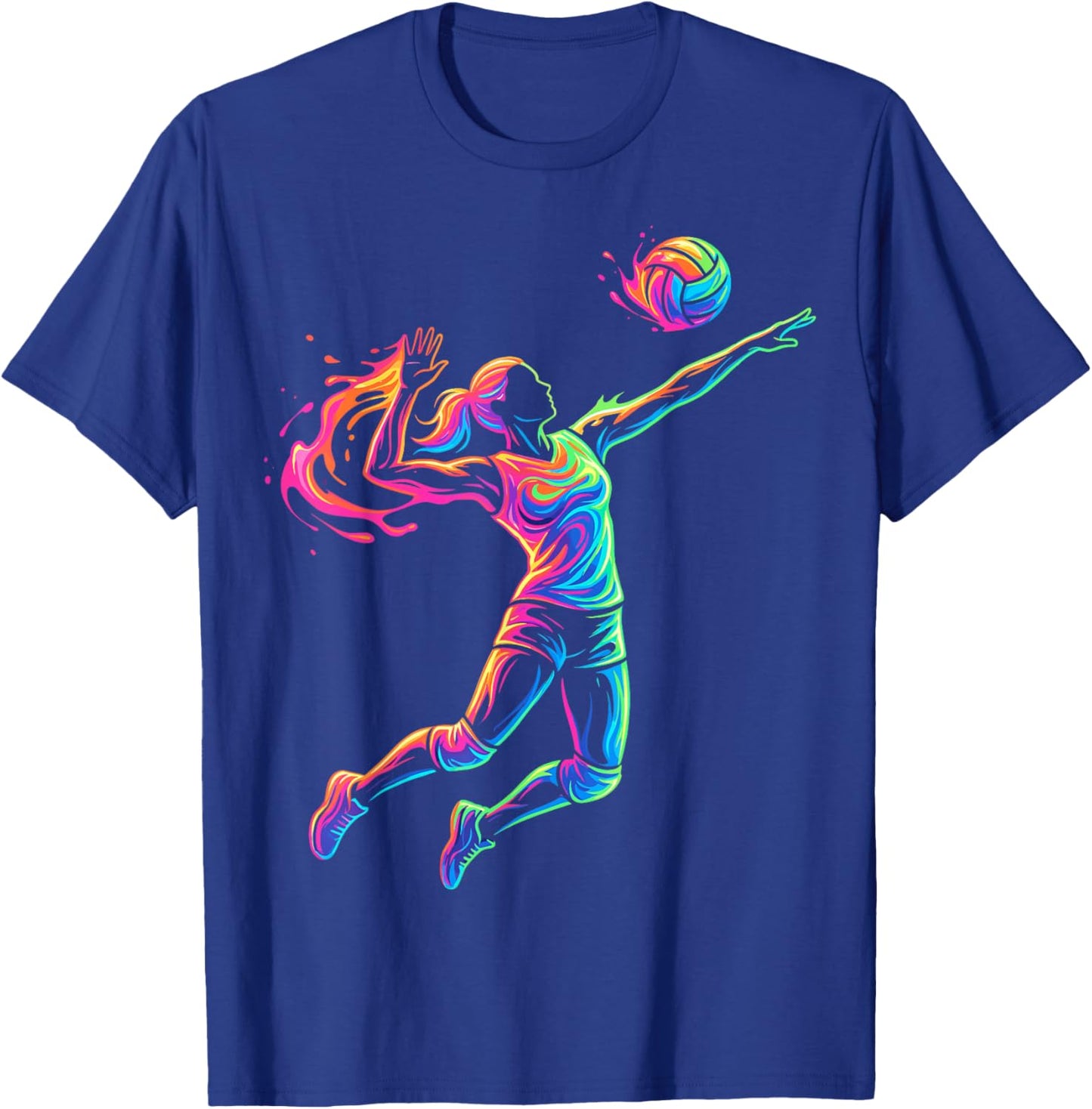 Joueur de Volleyball Femme Enfant et Fille T-Shirt - T-Shirt | Royal