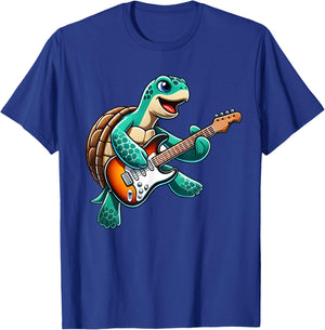 Turtle Turtle Electric Guitar Concert Music Men Women Kids T-Shirt - T-Shirt | Royal
