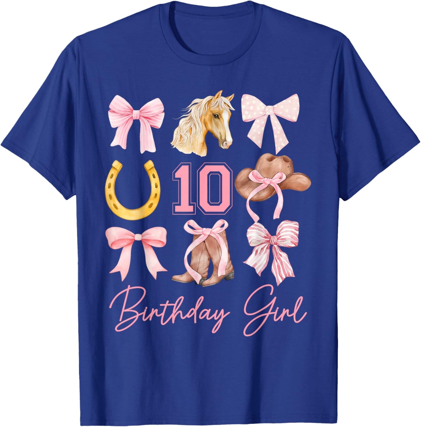 10 Year Old Western T-Shirt - T-Shirt | Royal