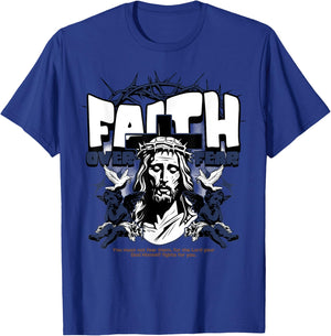 Faith Over Fear Midnight Navy 13s Matching Women T-Shirt - T-Shirt | Royal