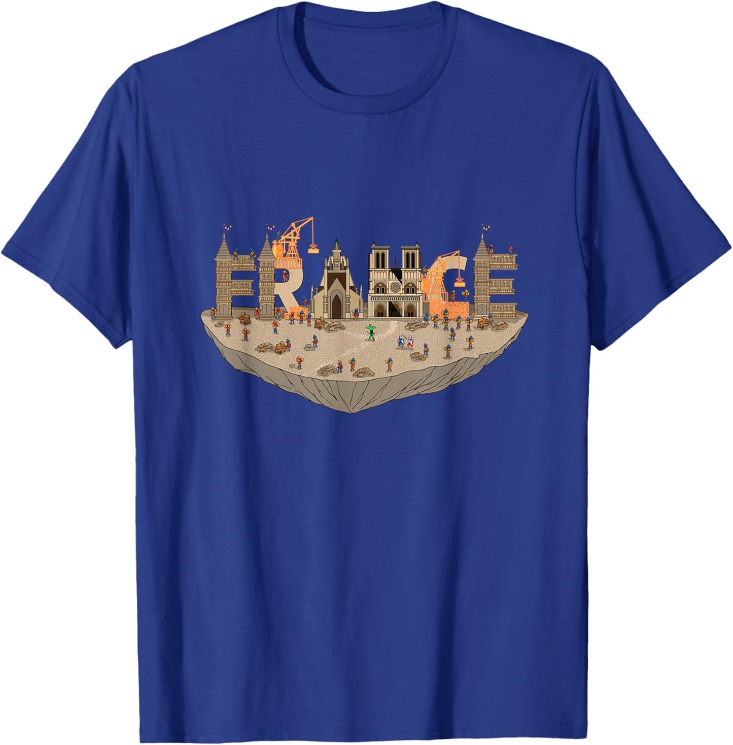 Medieval French History Lover Construction Word Art - France T-Shirt - T-Shirt | Royal
