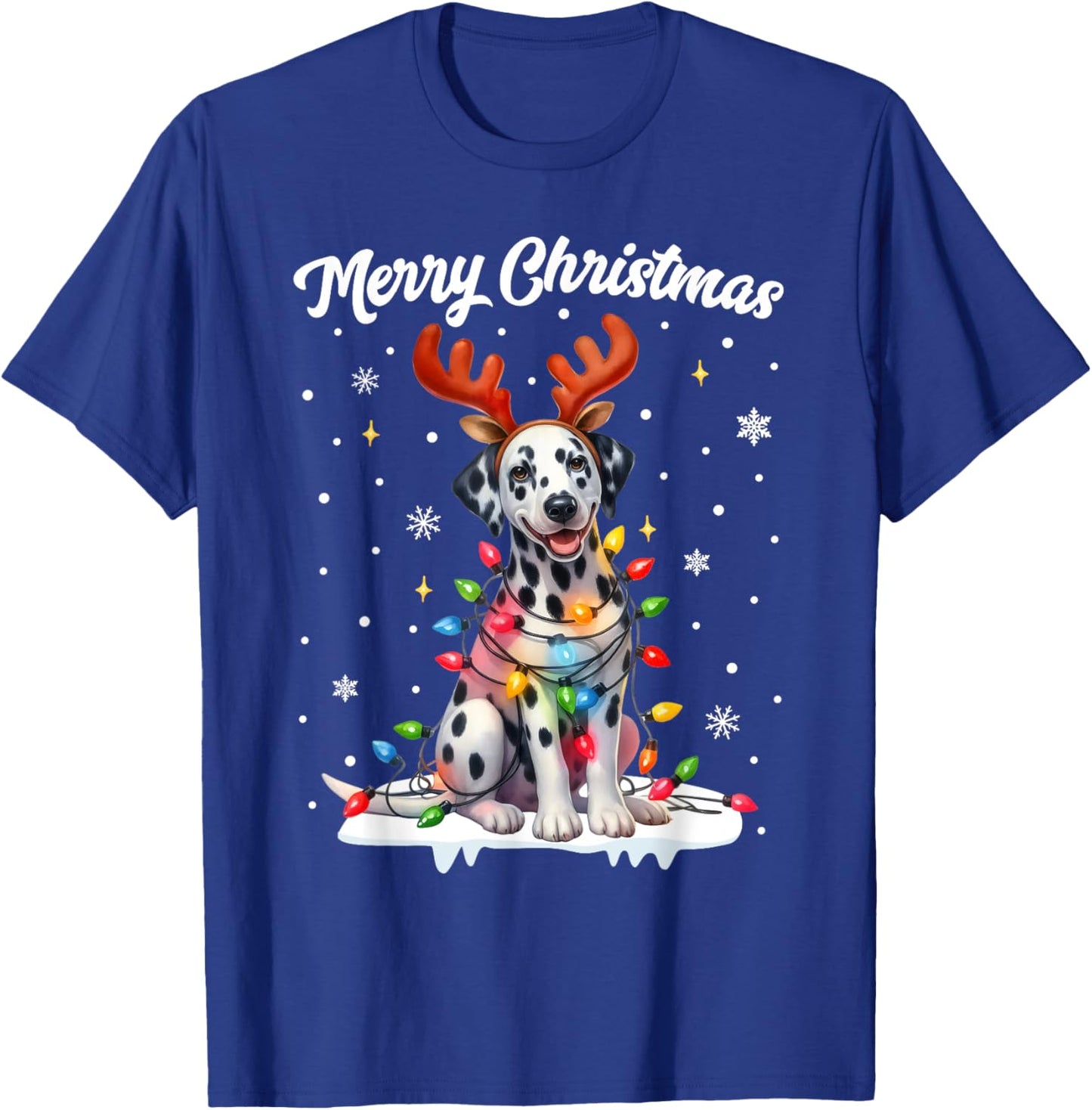 Christmas Pajamas Men Women Kids Christmas Outfit Dalmatian T-Shirt - T-Shirt | Royal