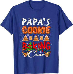 Papa's Xmas Cookie Baking Crew Funny Baker Team Lover T-Shirt - T-Shirt | Royal