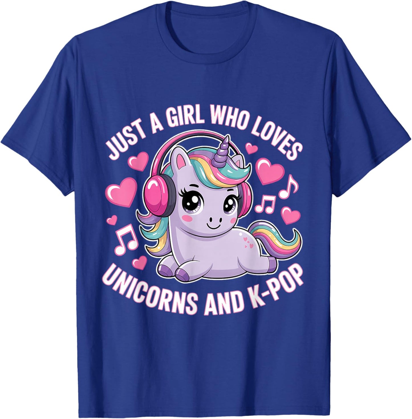 Just A Girl Who Loves Unicorns and K-Pop Girl K Pop Kpop T-Shirt - T-Shirt | Royal