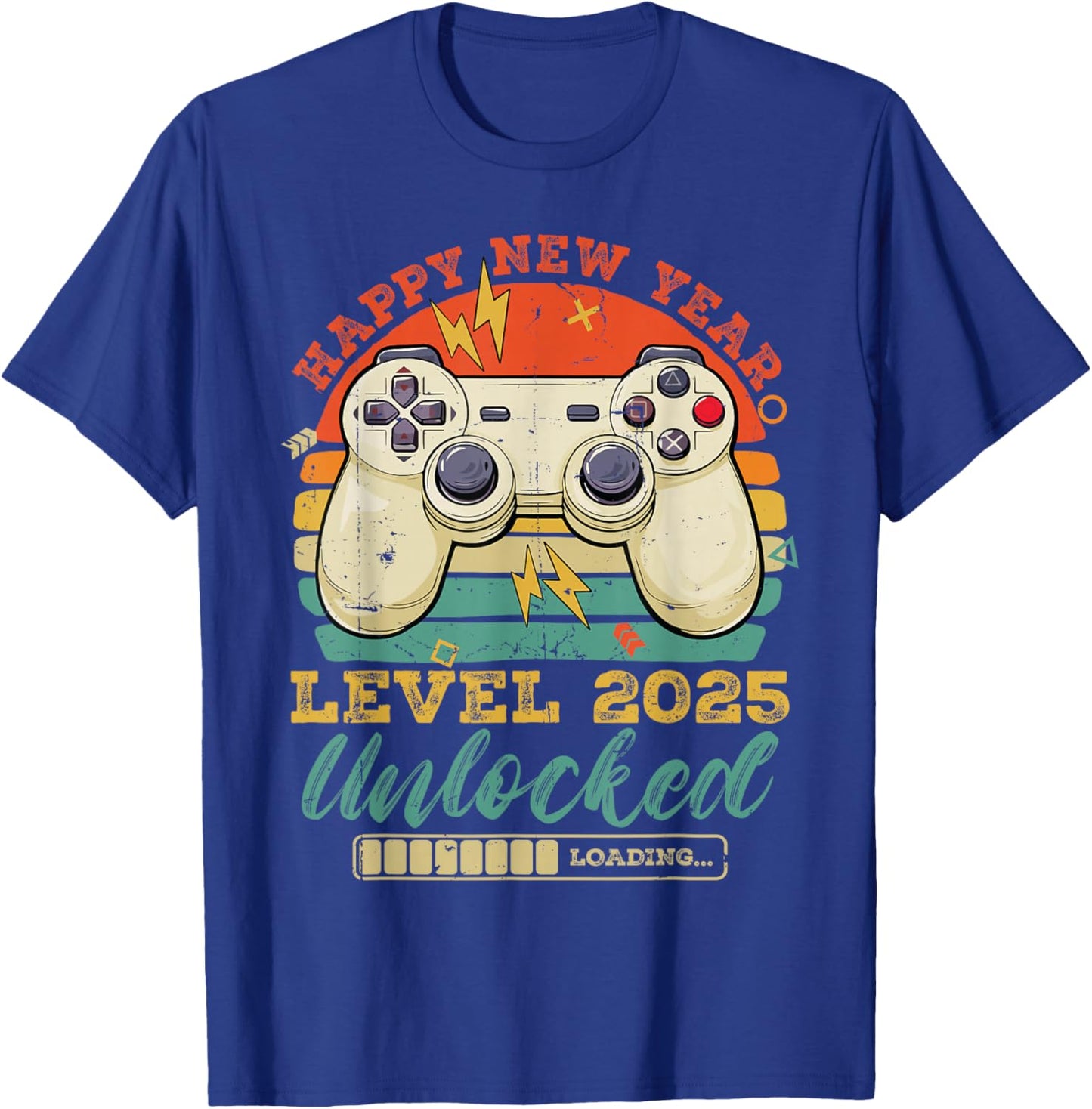 Happy New Year Level 2025 Unlocked New Years Eve Party Boys T-Shirt - T-Shirt | Royal