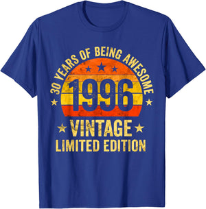 Vintage 1996 Limited Edition 30 Year Old 30th Birthday T-Shirt - T-Shirt | Royal