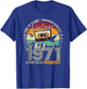 55 Ans Anniversaire Homme Femme Janvier 1971 Cassette T-Shirt - T-Shirt | Royal