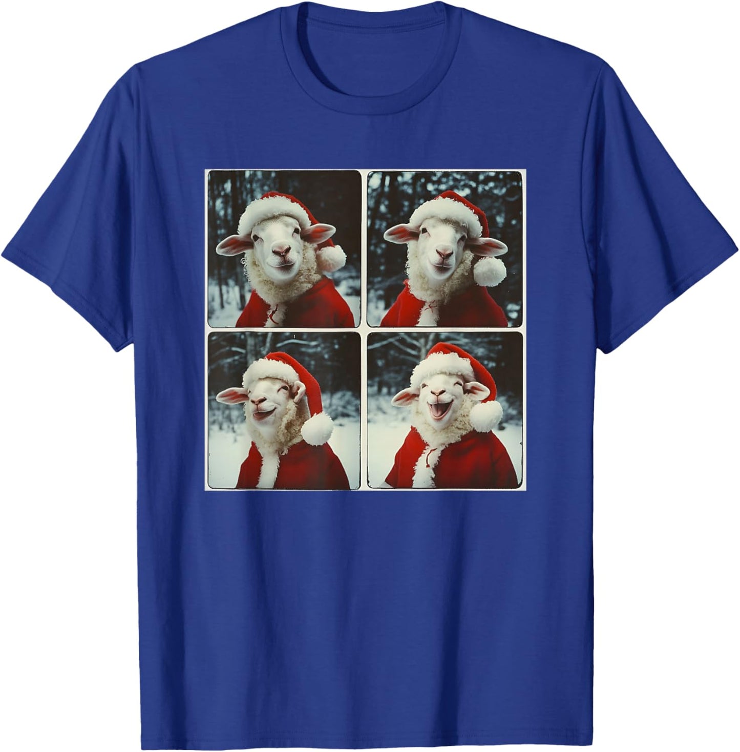 Sheep Santa Christmas Farm Animal T-Shirt - T-Shirt | Royal