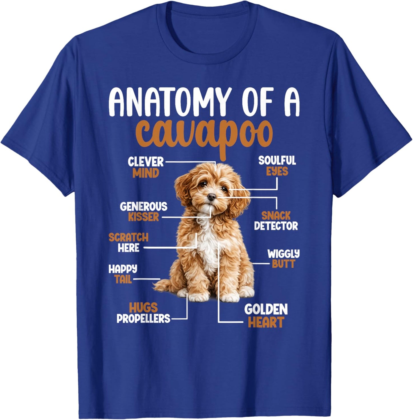 Anatomy of A Cavapoo Owner Cavapoo Lover T-Shirt - T-Shirt | Royal