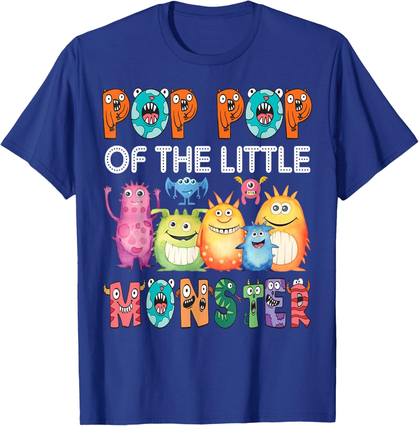 Pop Pop Of The Little Monster Kids 1St Birthday Party T-Shirt - T-Shirt | Royal