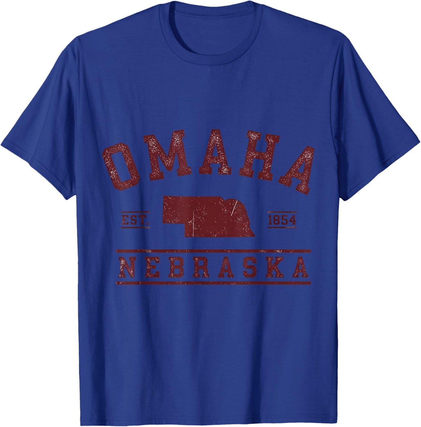 Omaha Nebraska Est 1854 T-Shirt - T-Shirt | Royal