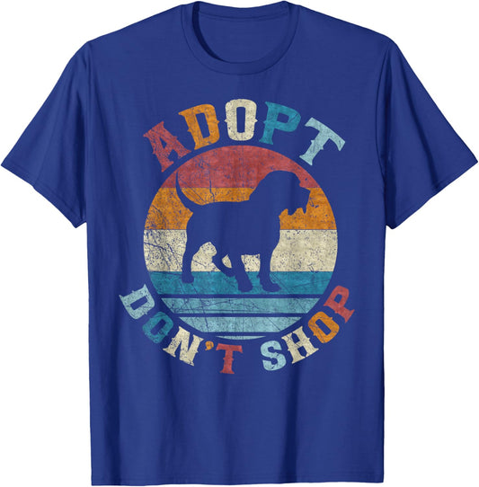 Vintage Retro Adopt Don't Shop, I Love My Beagle T-Shirt - T-Shirt | Royal
