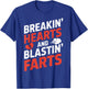 Breaking Hearts And Blasting Farts Valentines Day Funny T-Shirt - T-Shirt | Royal