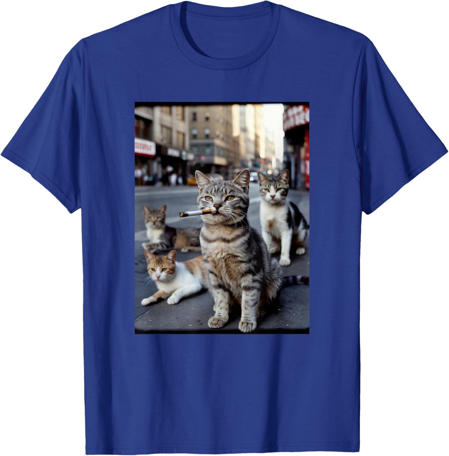 Street Gangster Cats Meme Cat Lovers Funny Memes Brainrot T-Shirt - T-Shirt | Royal