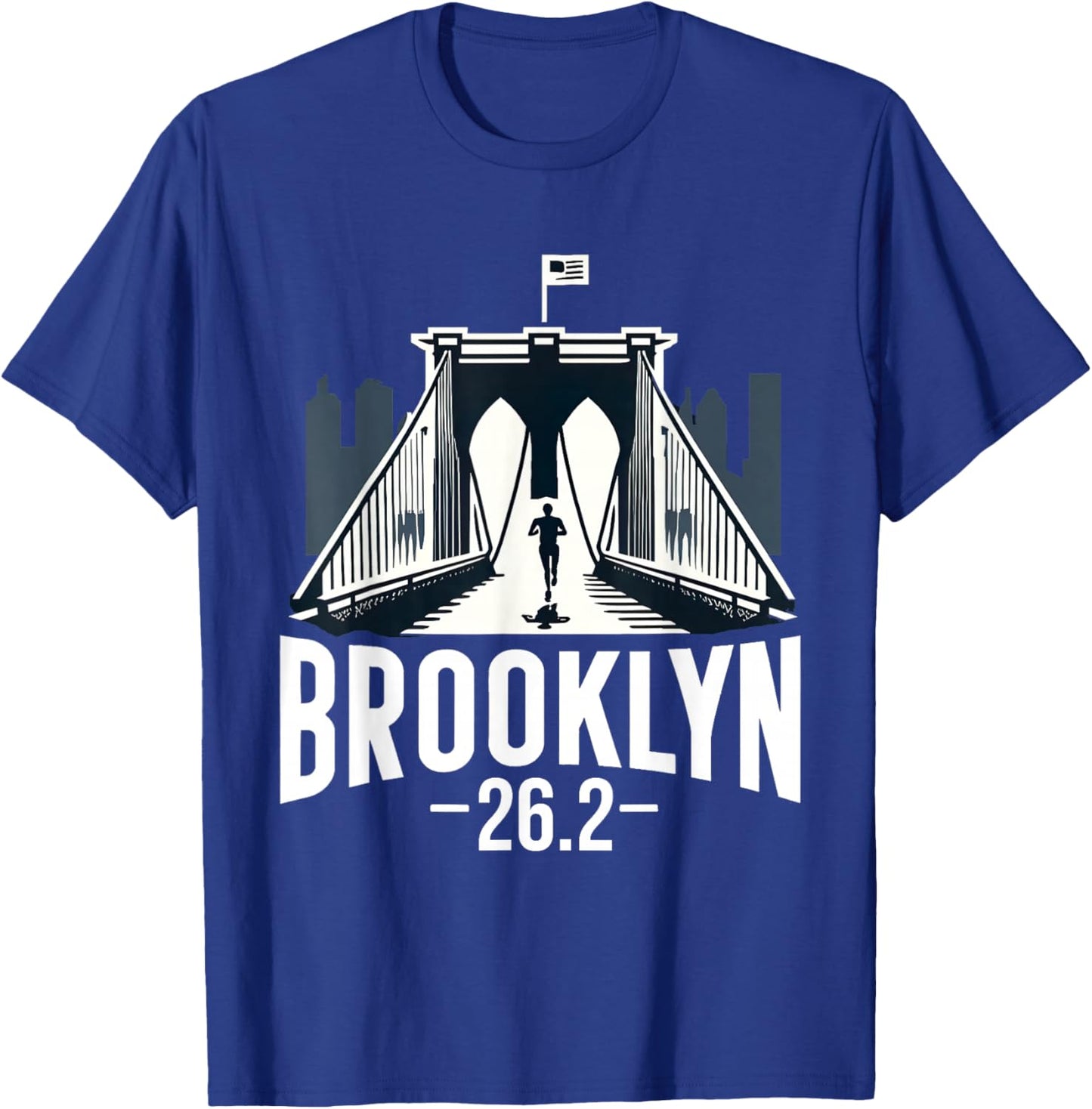 Brooklyn Runner 26.2 Miles Marathon New York Running Race T-Shirt - T-Shirt | Royal