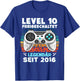 Level 10 Years Birthday Shirt Boy Gamer 2016 Birthday T-Shirt - T-Shirt | Royal