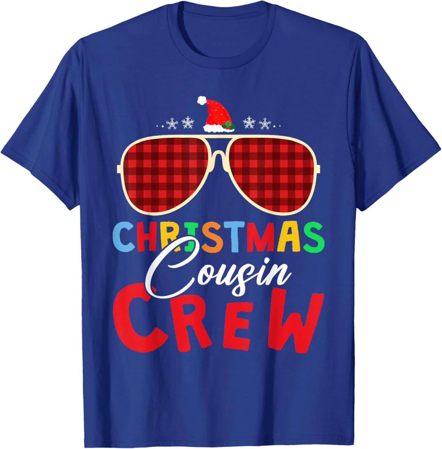 Christmas 2025 Cousin Crew Xmas Lights Funny Matching Pajama T-Shirt - T-Shirt | Royal