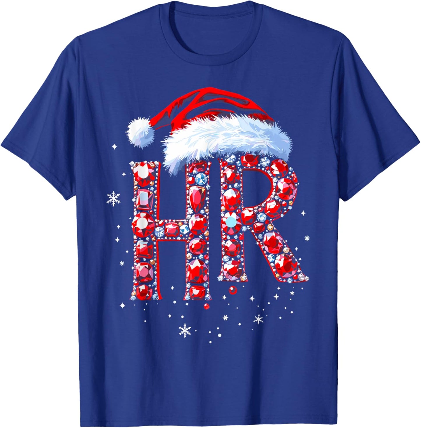 HR Human Resourse Gems Santa Funny Christmas Party Xmas T-Shirt - T-Shirt | Royal