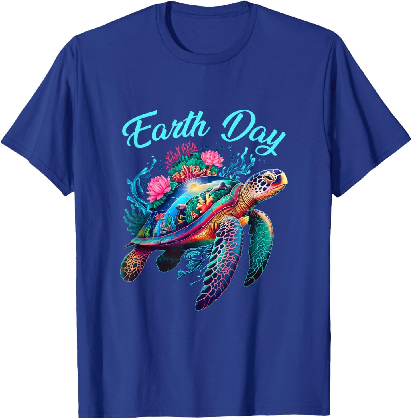 Sea Turtle Earth Day Save The Earth Environmental Protection T-Shirt - T-Shirt | Royal