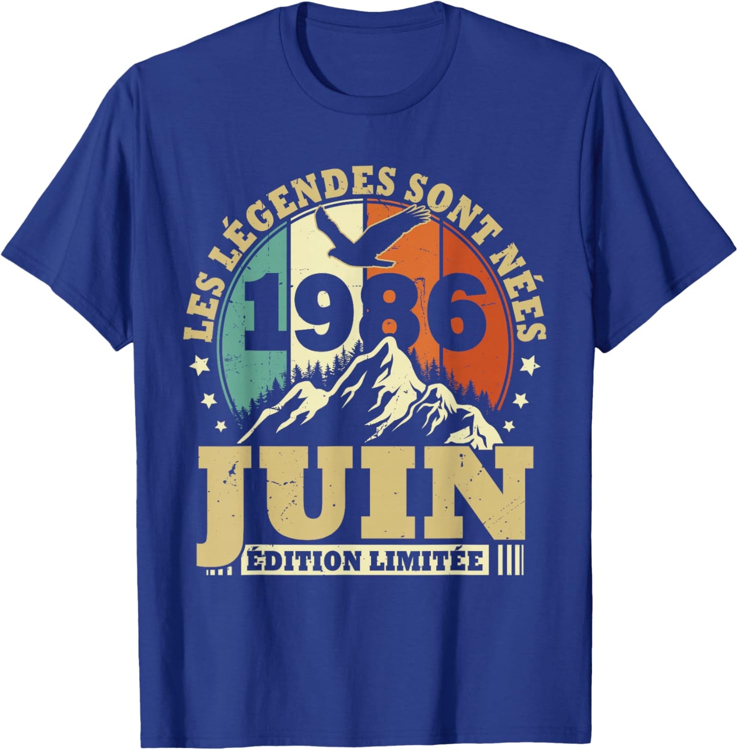 Les Légendes sont Nées en Juin 1986 Anniversaire 40 Ans T-Shirt - T-Shirt | Royal