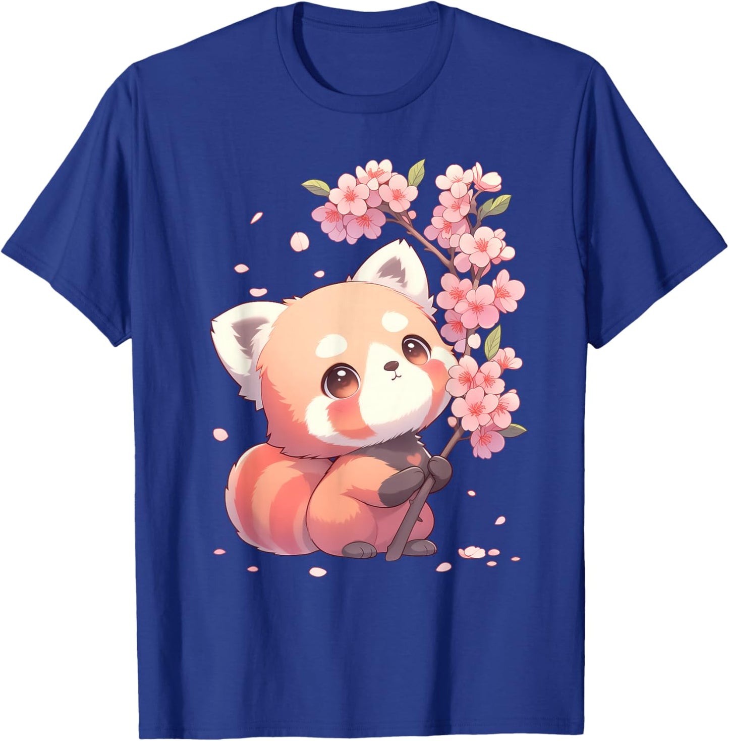 Kawaii Sakura Red Panda| Cute Red Panda Cherry Blossom T-Shirt - T-Shirt | Royal