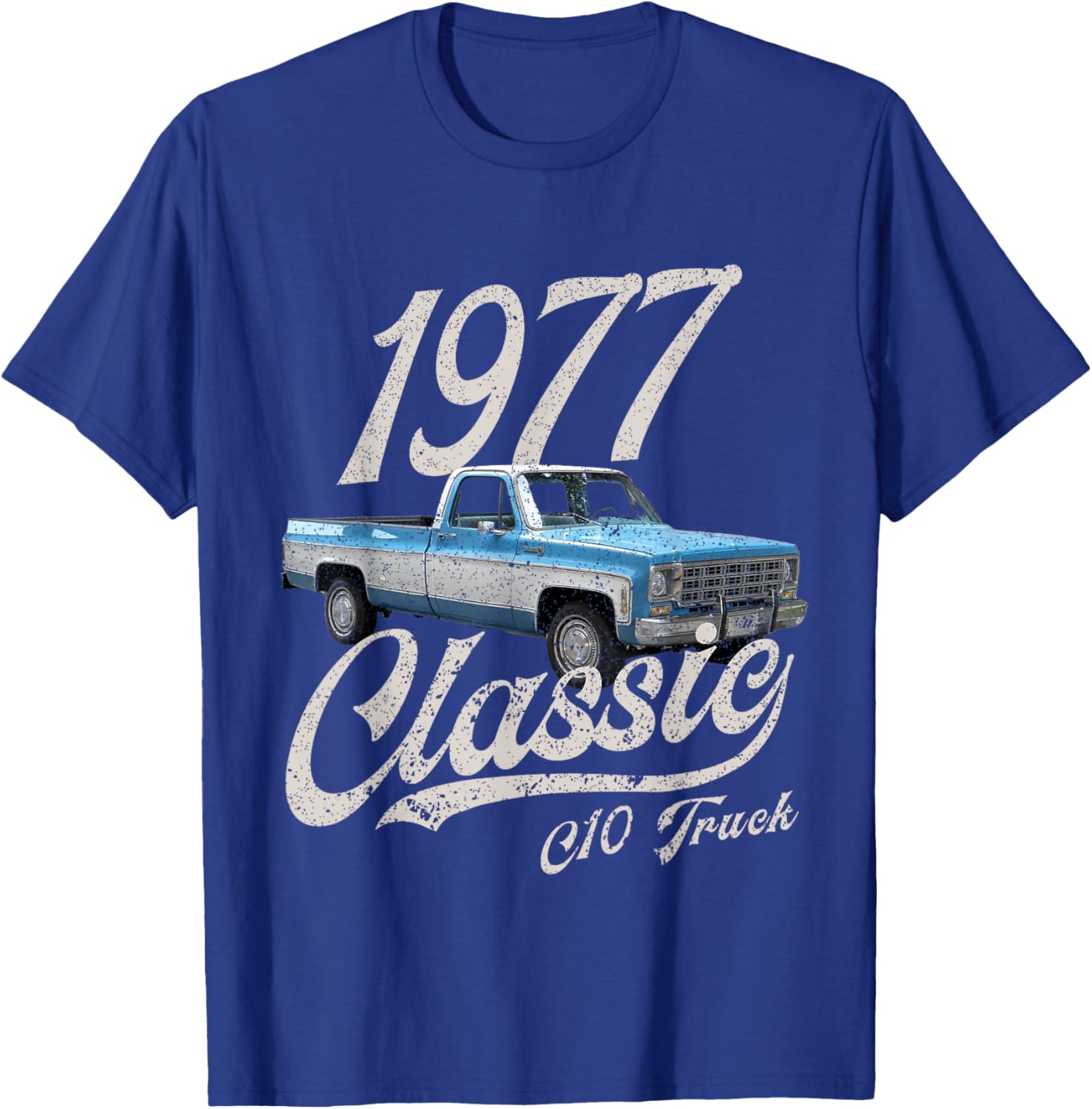 1977 77 C10 Truck T-Shirt - T-Shirt | Royal