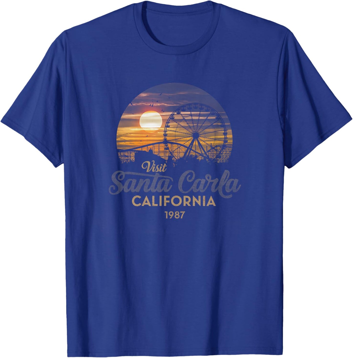 Santa Carla 1987 California Retro Sunset Nostalgia T-Shirt - T-Shirt | Royal