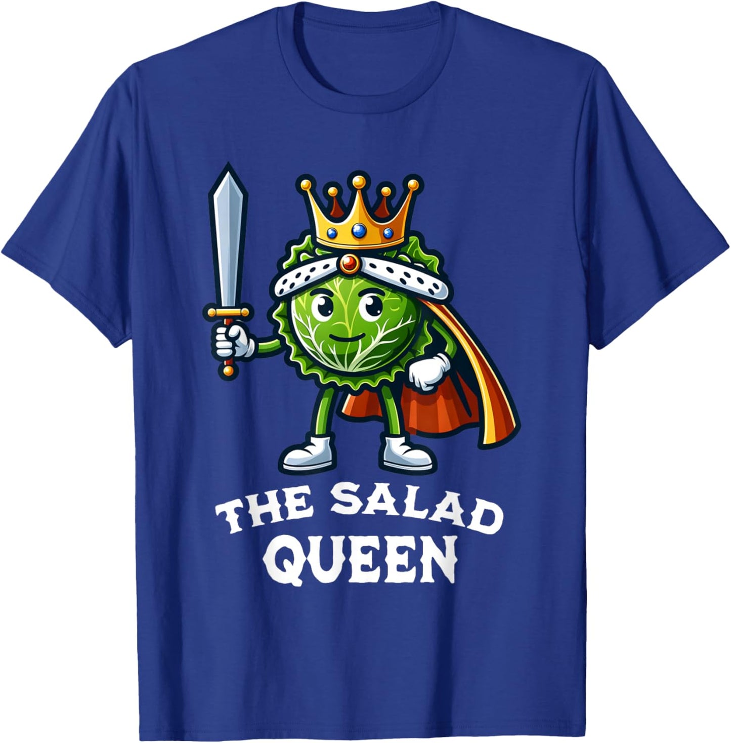 The Salad Queen Funny Salad Lover Lettuce Healthy Eating T-Shirt - T-Shirt | Royal