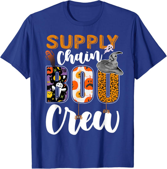 Supply Chain Boo Crew Halloween Matching Analyst T-Shirt - T-Shirt | Royal