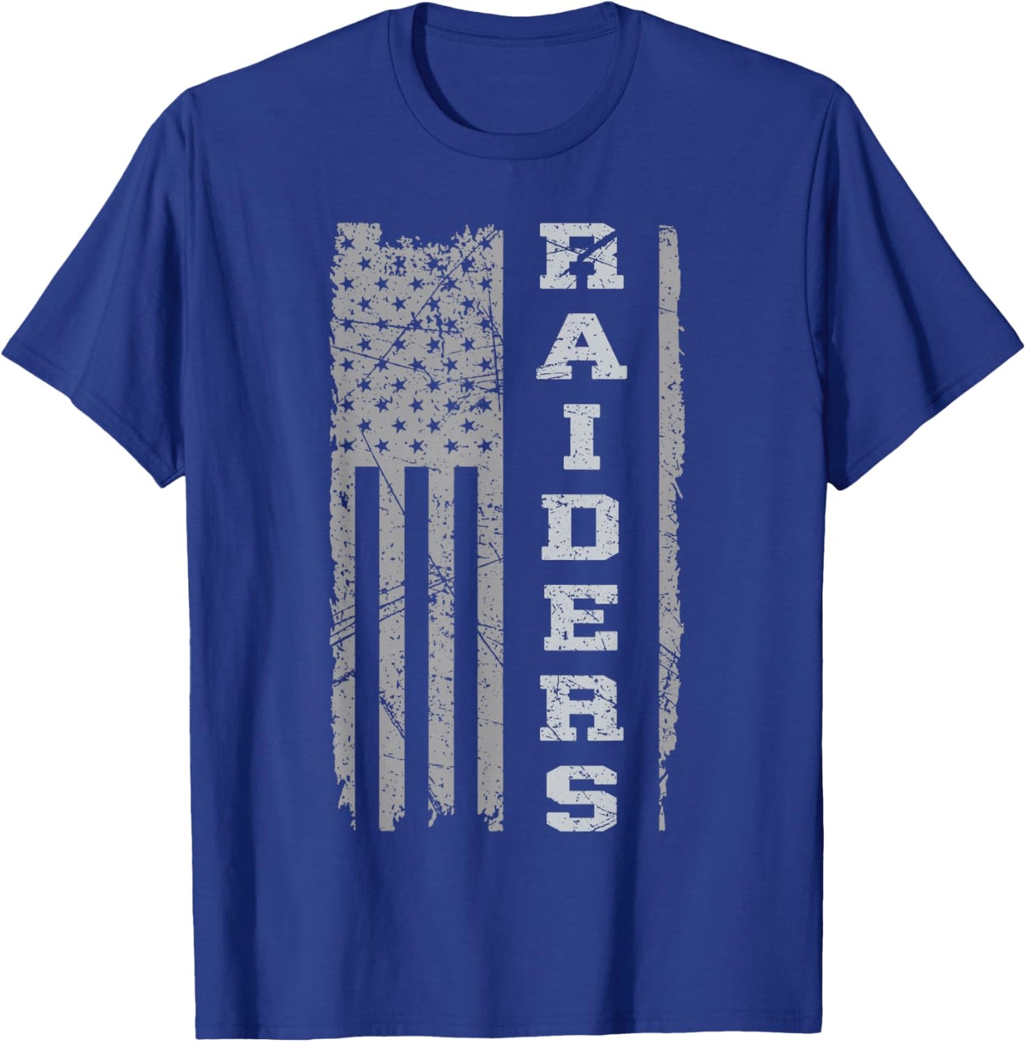 Raiders Name USA Flag Gift Men Women Boy Girl T-Shirt - T-Shirt | Royal