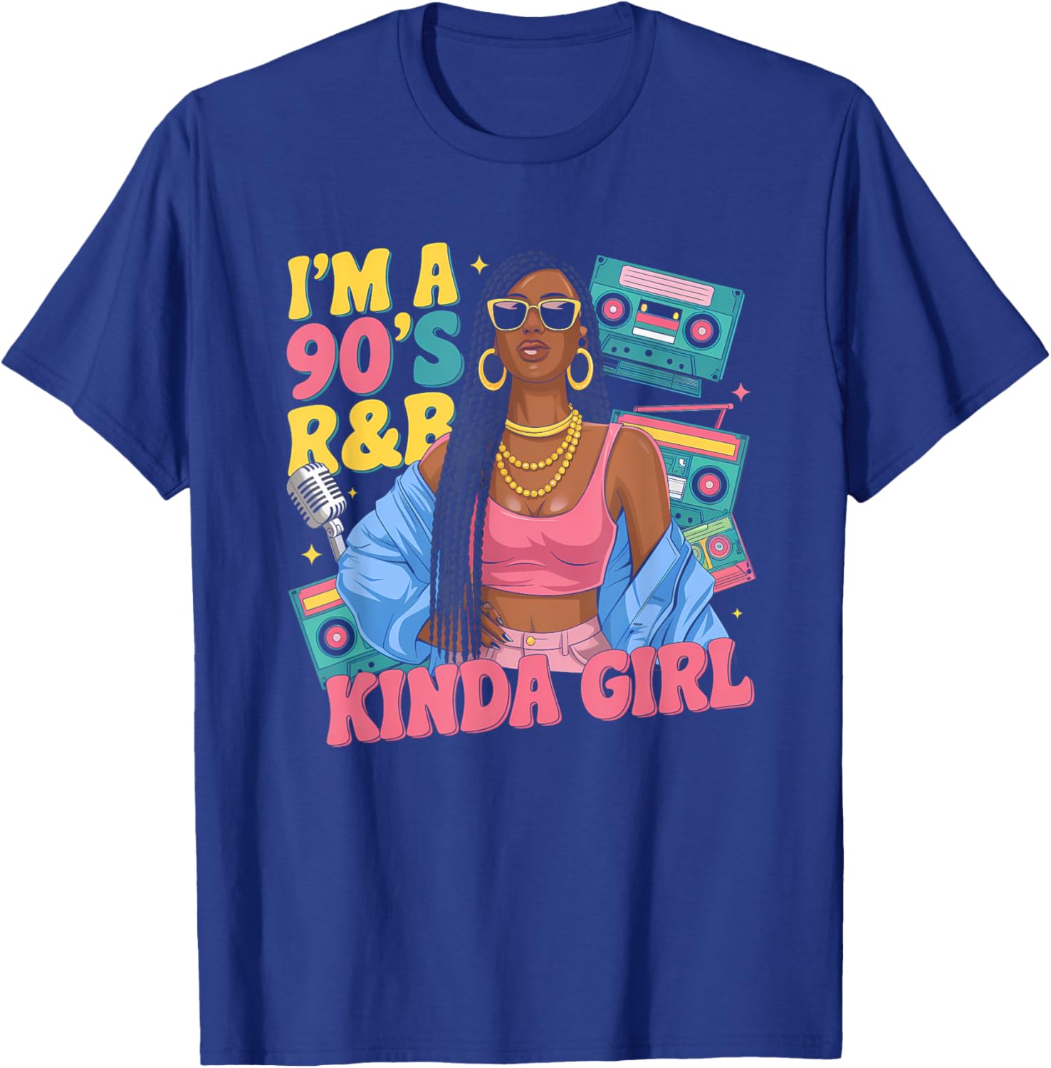 90s R&B Shirts Raised On 90s R&B Girl Hip Hop Muse T-Shirt - T-Shirt | Royal