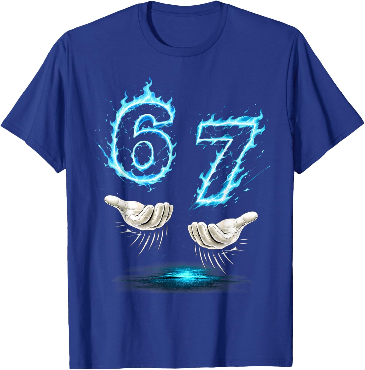 Six Seven Meme Blue Flame 67 Carte d'anniversaire pour Enfant T-Shirt - T-Shirt | Royal