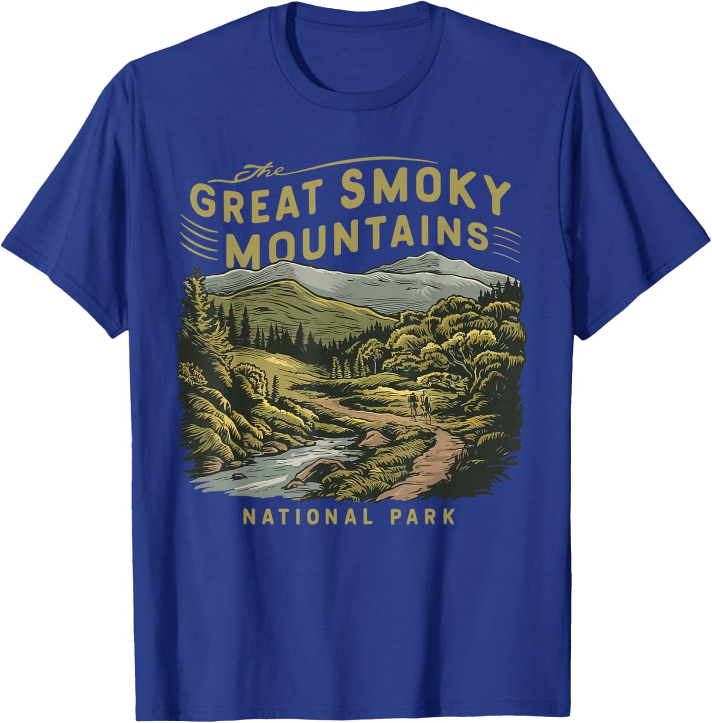 Great Smoky Mountain US National Park Vintage Men Women Kids T-Shirt - T-Shirt | Royal