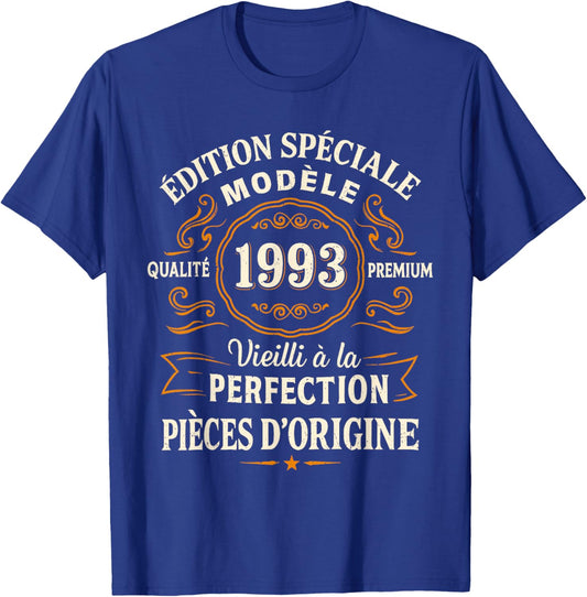 Birthday Gift 33 Years Special Edition 1993 Vintage T-Shirt - T-Shirt | Royal