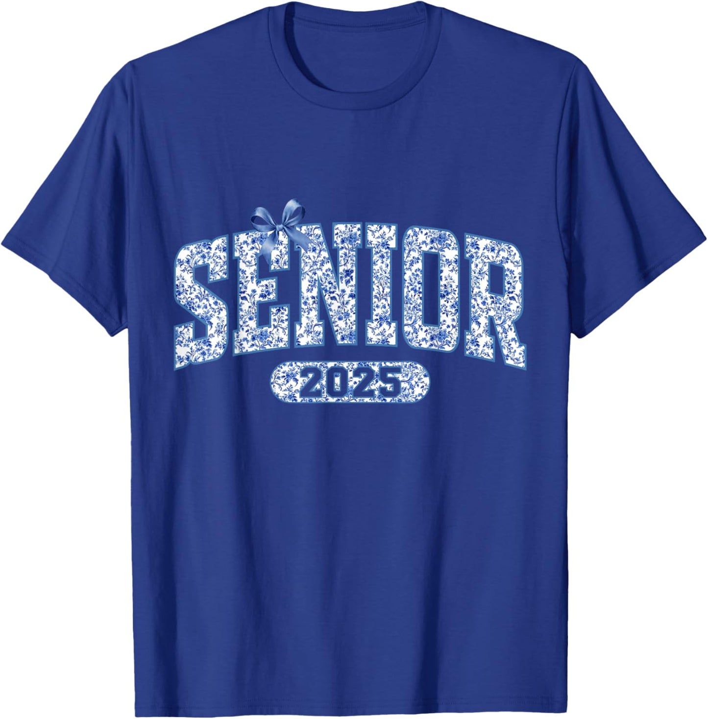 Chinoiserie Coquette Bow Senior 2025 T-Shirt - T-Shirt | Royal