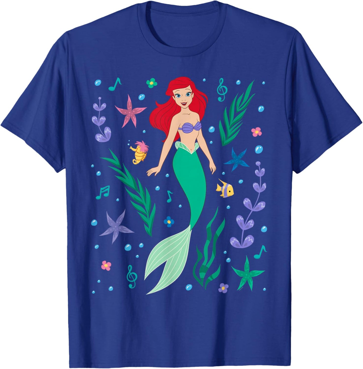 Disney Princess Ariel The Little Mermaid Collage Portrait T-Shirt - T-Shirt | Royal