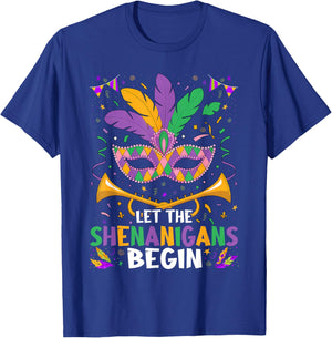 Let The Shenanigans Begin | Mardi Gras T-Shirt - T-Shirt | Royal