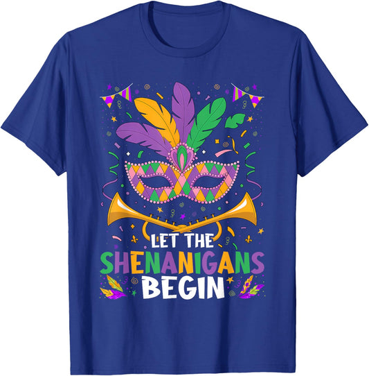 Let The Shenanigans Begin | Mardi Gras T-Shirt - T-Shirt | Royal