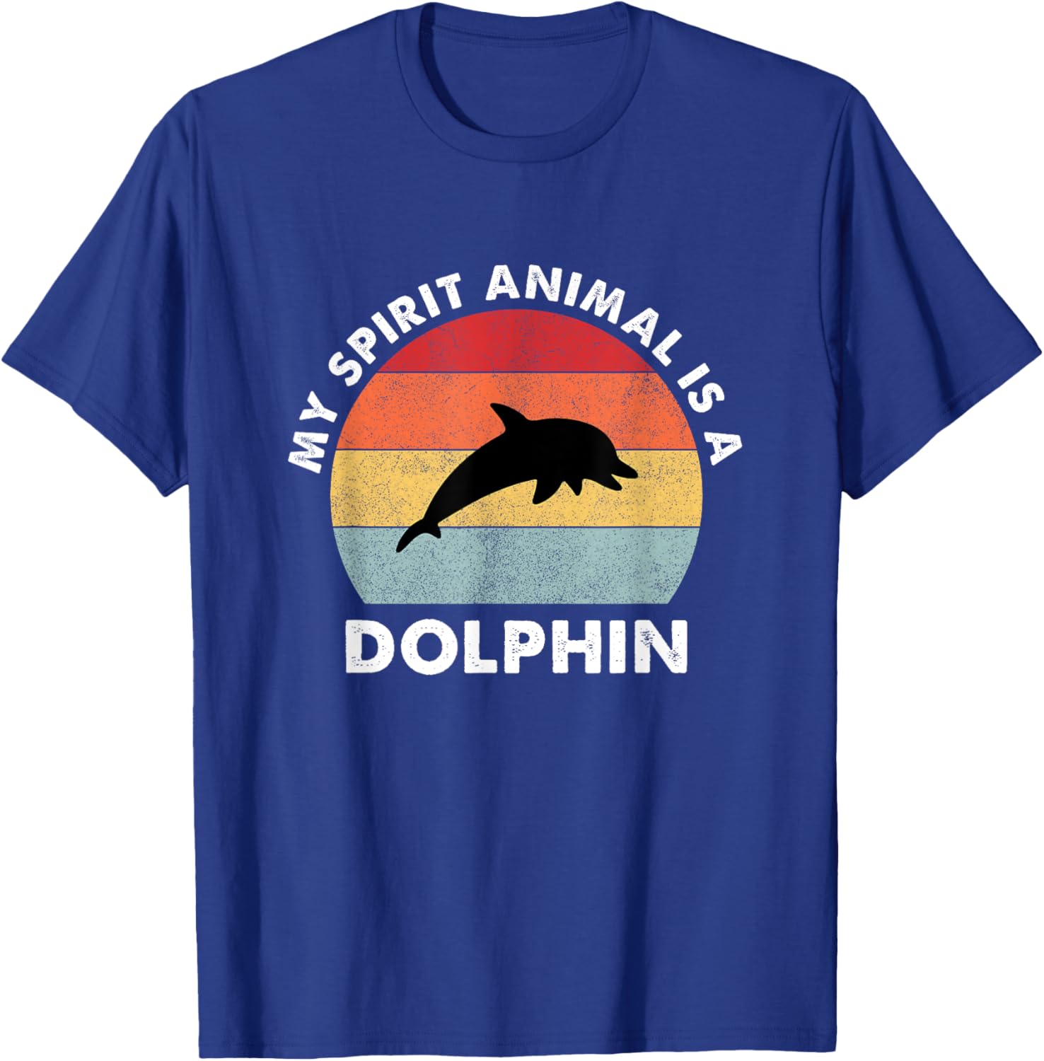 Vintage My Spirit Animal Is a Dolphin T-Shirt - T-Shirt | Royal