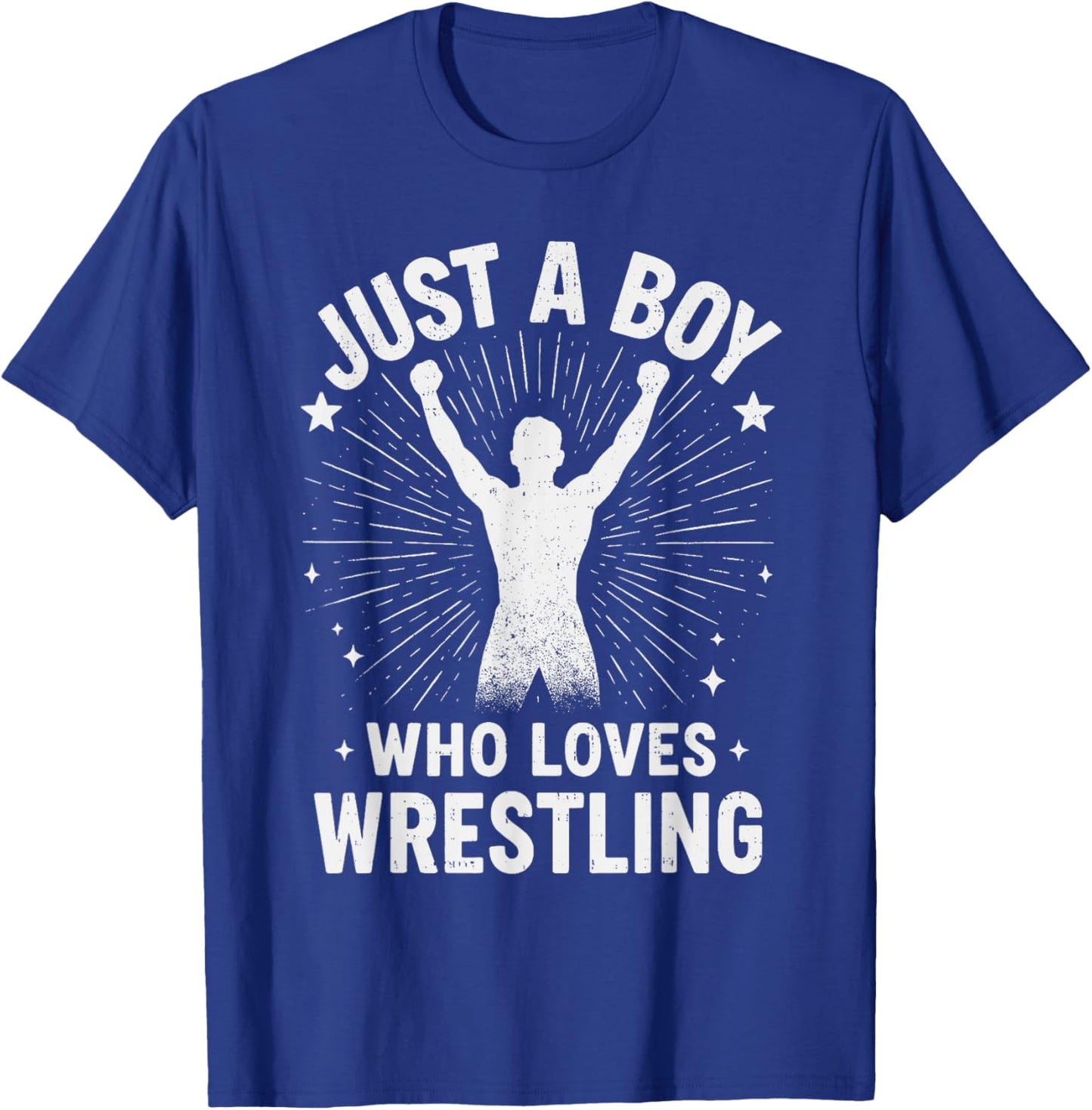 Just A Boy Who Loves Wrestling Christmas Wrestler Youth Kids T-Shirt - T-Shirt | Royal