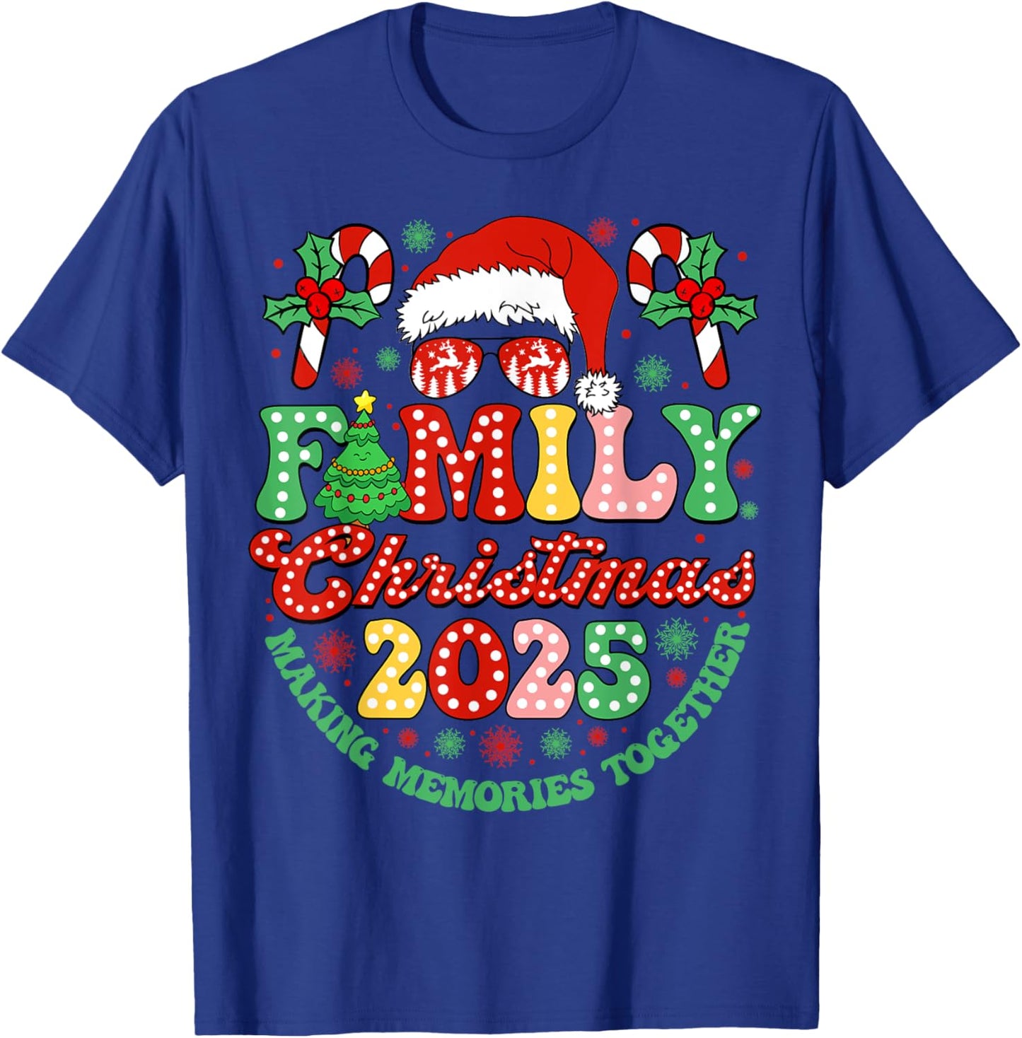 Family Christmas 2025 Christmas Squad Xmas Matching Pajamas T-Shirt - T-Shirt | Royal