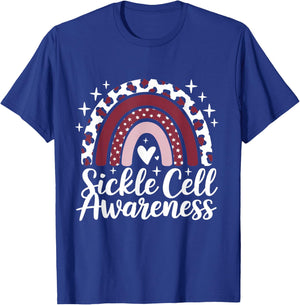 Sickle Cell Awareness Anemia Rainbow Sickle Cell Survivor T-Shirt - T-Shirt | Royal