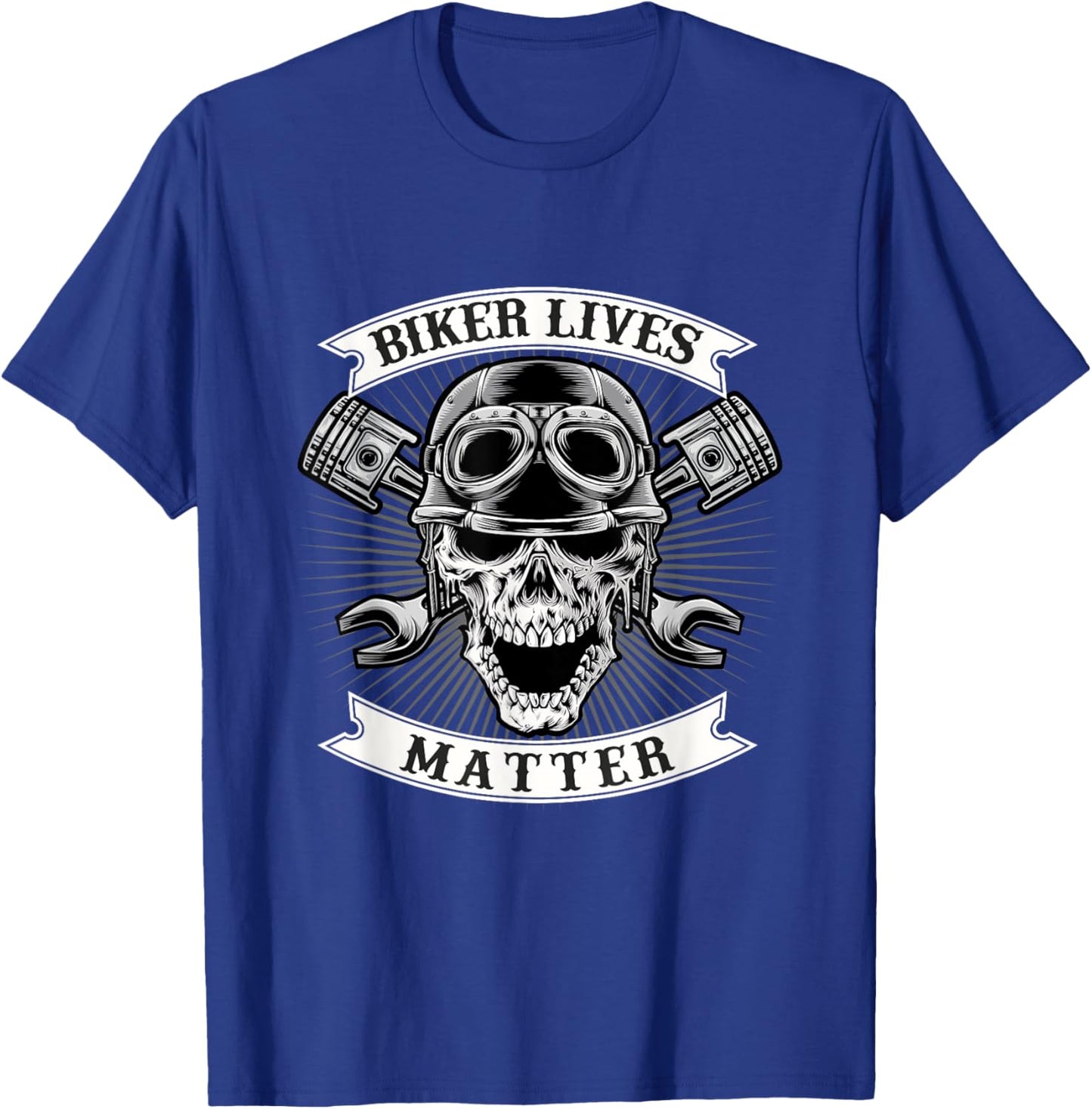 Biker Lives Matter - Biker Motorcycle Motorcycling T-Shirt - T-Shirt | Royal