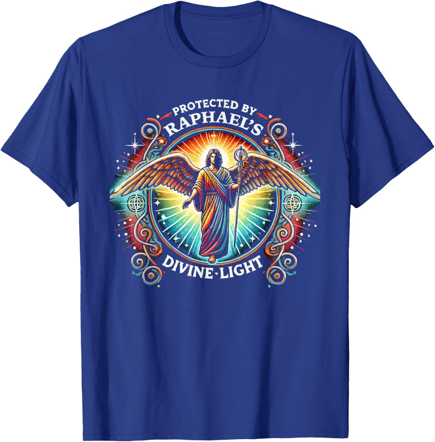 Archangel Raphael Catholic Christianity Guardian Angel T-Shirt - T-Shirt | Royal